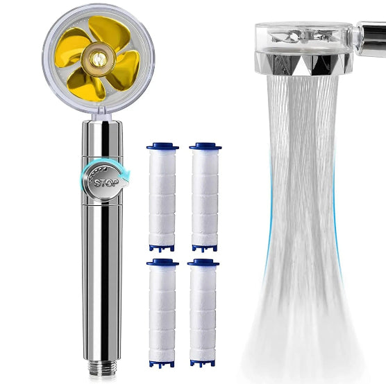 Ducha hélice descalcificadora